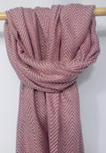 Herringbone Cashmere Scarf – 100% Cashmere