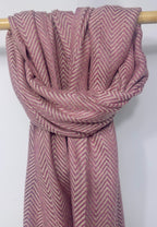 Herringbone Cashmere Scarf – 100% Cashmere