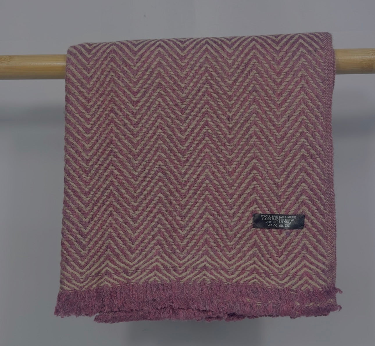 Herringbone Cashmere Scarf – 100% Cashmere