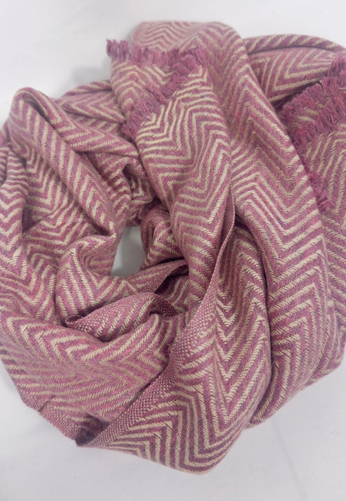 Herringbone Cashmere Scarf – 100% Cashmere