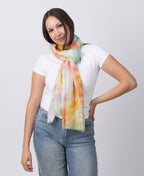 Mira Cashmere Scarf — Apricot Aqua