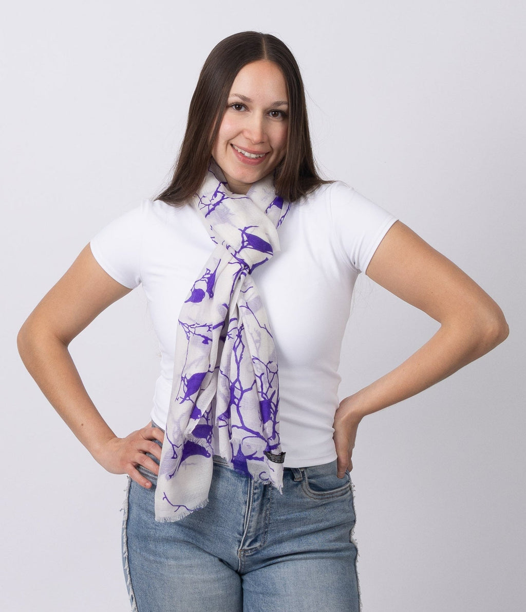 Blue Bird Cashmere Scarf