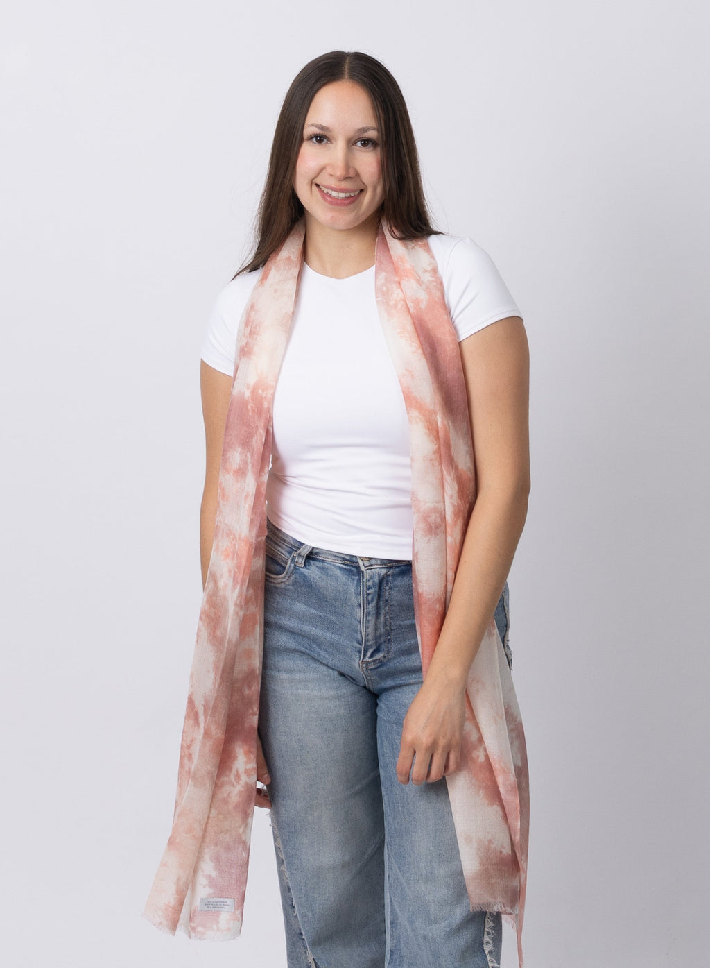 Mira Cashmere Scarf — Rose Clay