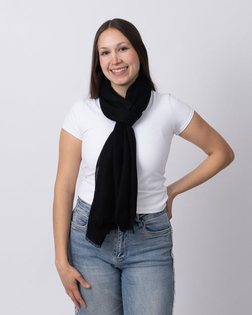 Black Cashmere Scarf