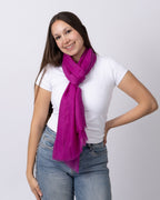 Fuchsia Pink Cashmere Scarf