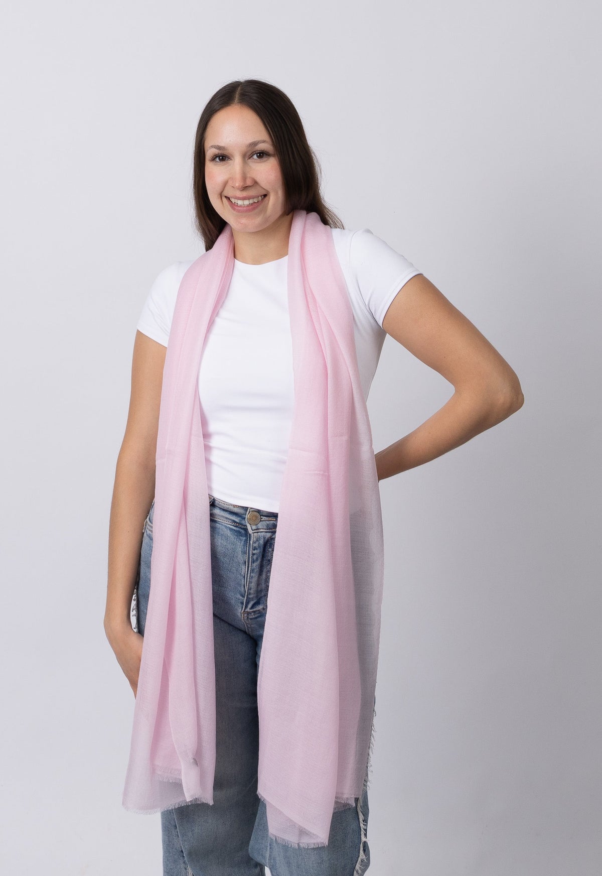 Blush Pink Cashmere Scarf