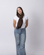 Bronze Brown Diamond Cashmere Scarf