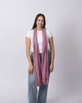 Rose Pink Stripe Cashmere Scarf