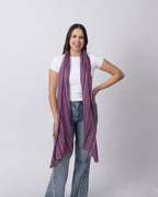 Mulberry Stripe Cashmere Scarf