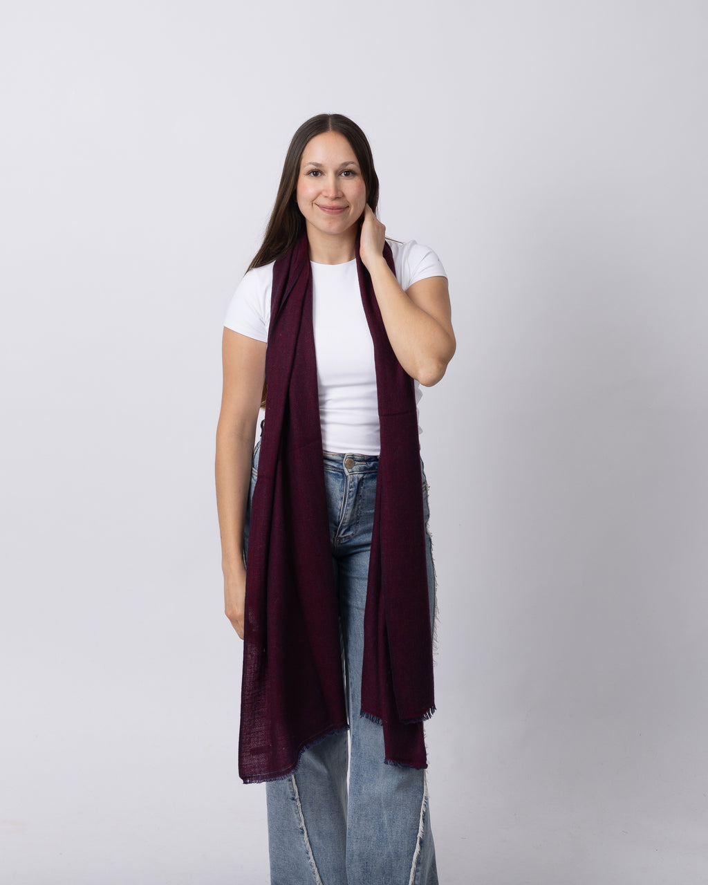 Merlot Diamond Cashmere Scarf