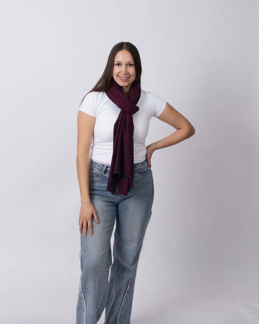 Merlot Diamond Cashmere Scarf