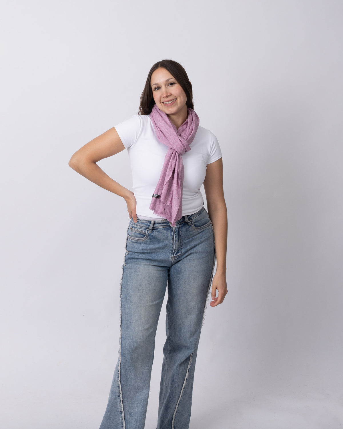 Dusty Rose Cashmere Scarf
