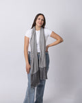 Black & White Stripe Cashmere