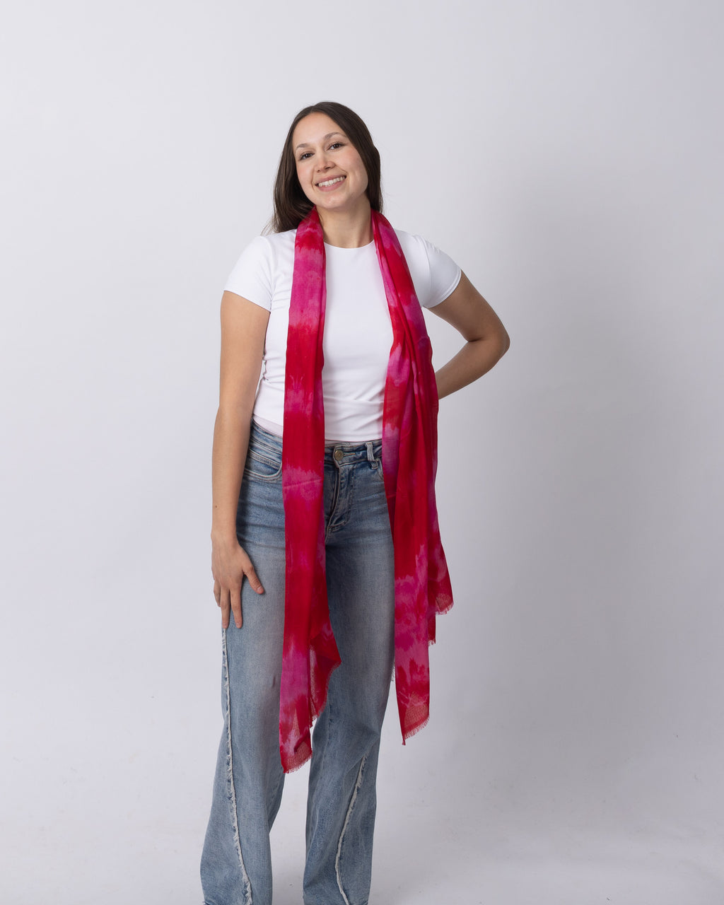 Mira Cashmere Scarf- Vibrant Pink
