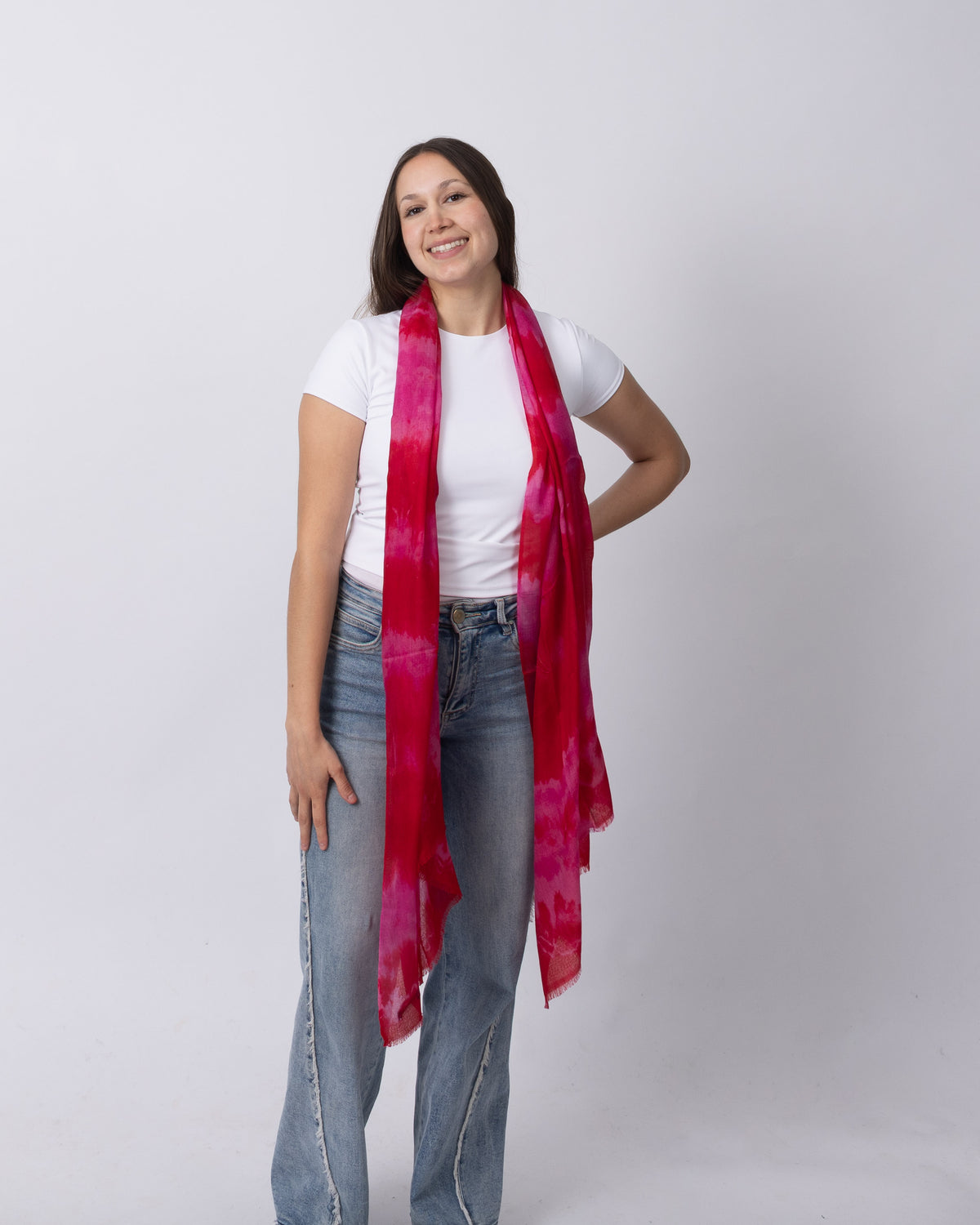 Mira Cashmere Scarf- Vibrant Pink
