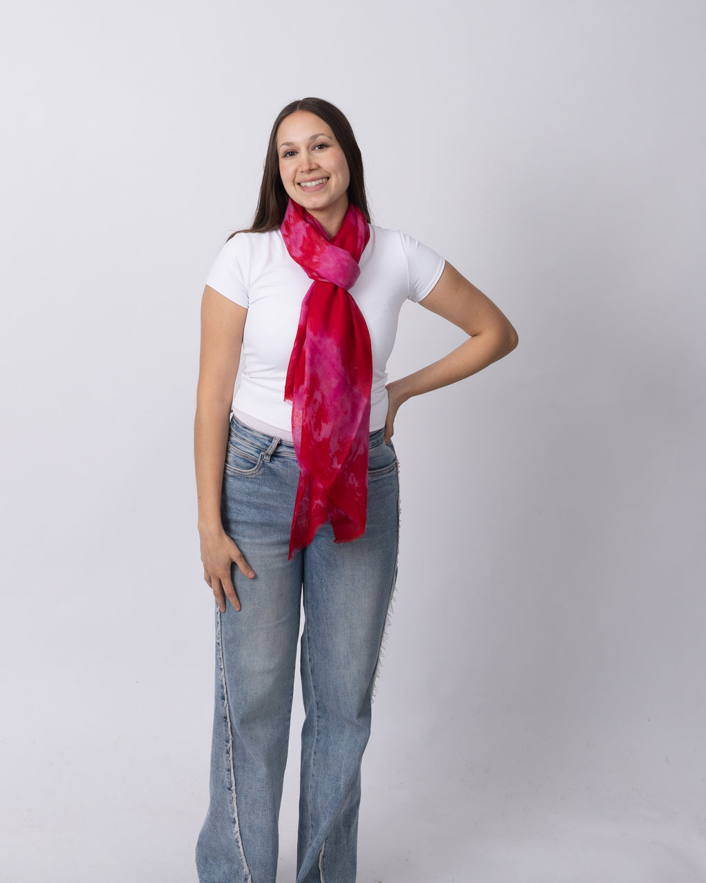 Mira Cashmere Scarf- Vibrant Pink
