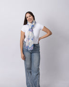 Butterfly Cashmere Scarf- Sapphire