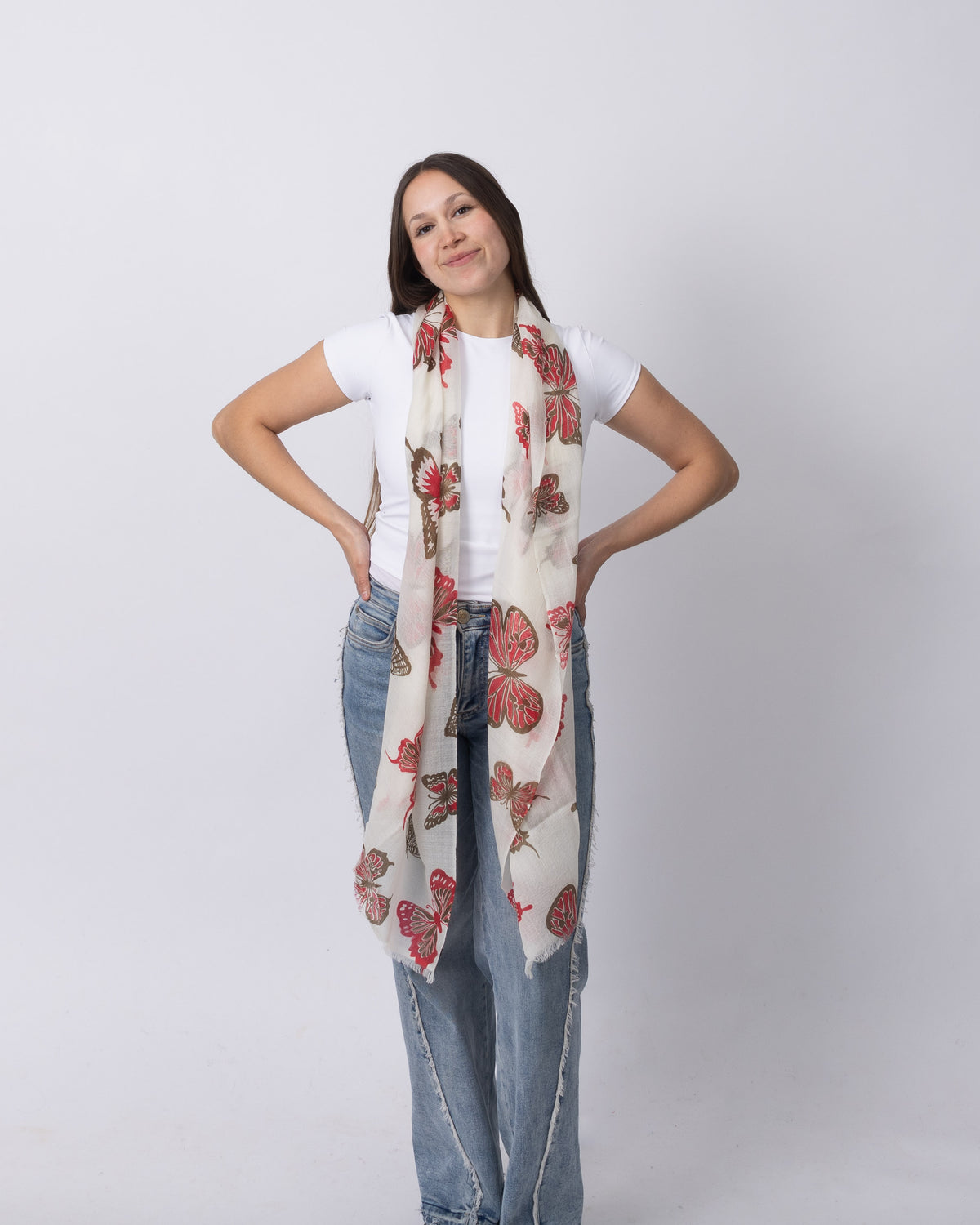 Butterfly Cashmere- Scarlet