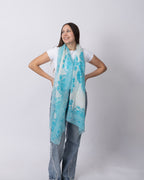 Paisley Cashmere Scarf- Turquoise