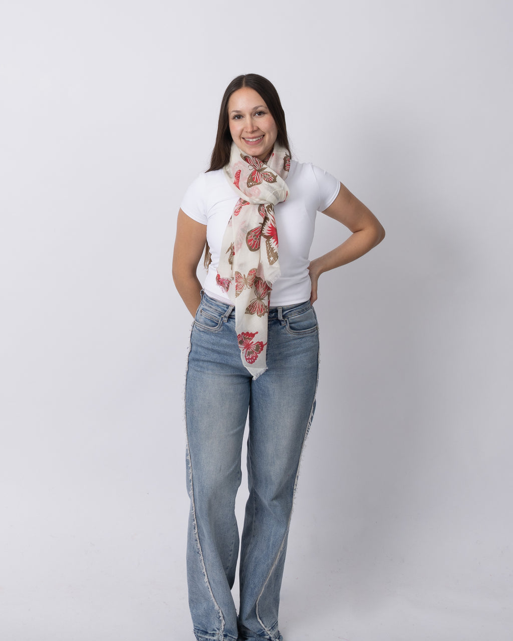 Butterfly Cashmere- Scarlet