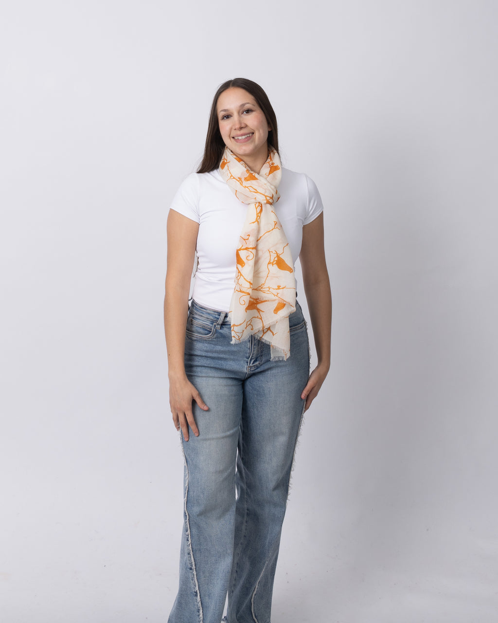Orange Blossom Bird Cashmere