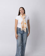 Orange Blossom Bird Cashmere