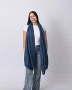 Denim Herrignbone Cashmere