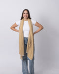 Mustard Herringbone Cashmere Scarf