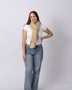 Mustard Herringbone Cashmere Scarf