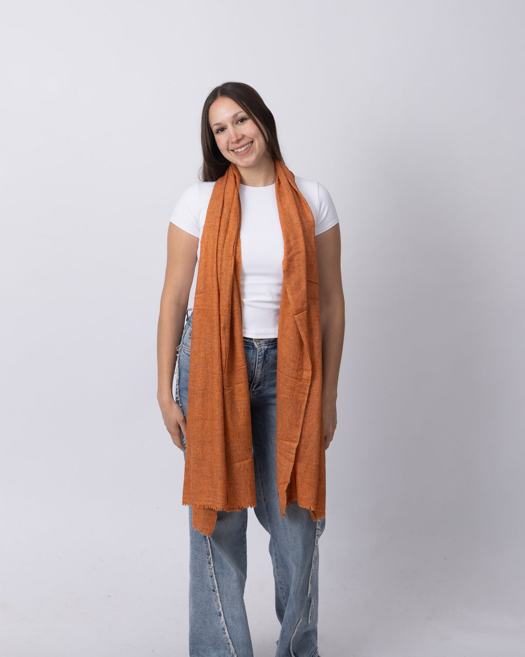 Burnt Orange Cashmere Scarf