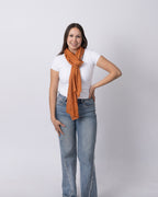 Burnt Orange Cashmere Scarf