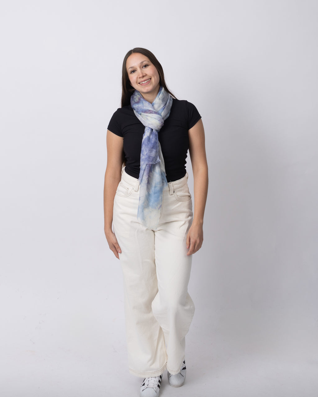 Blue Tie-Dye Cashmere