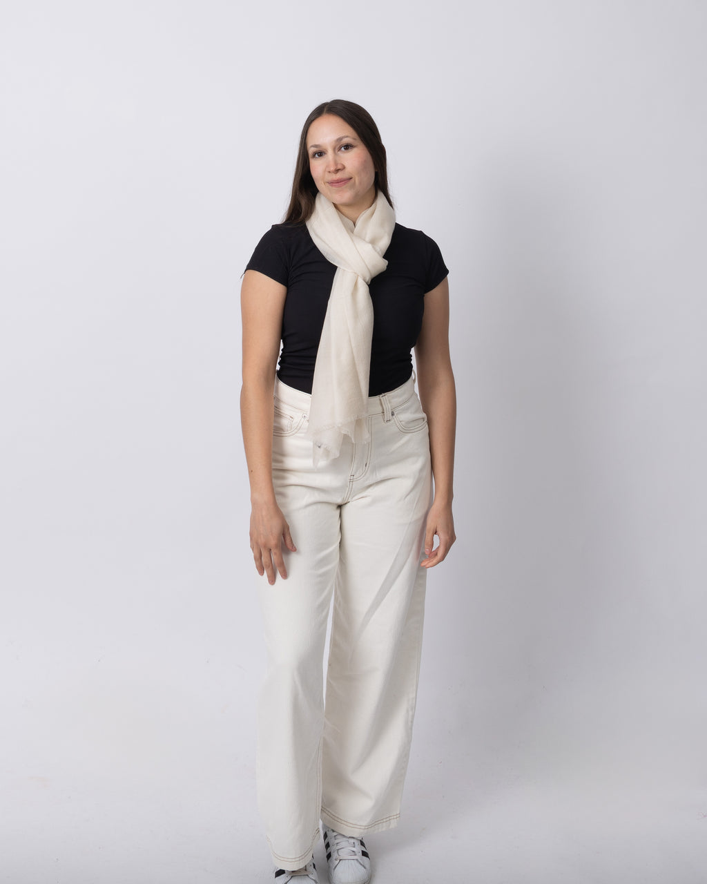 Ivory Cashmere Scarf