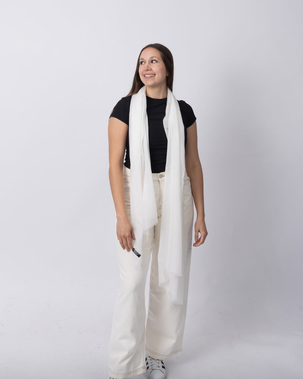 White Cashmere Scarf
