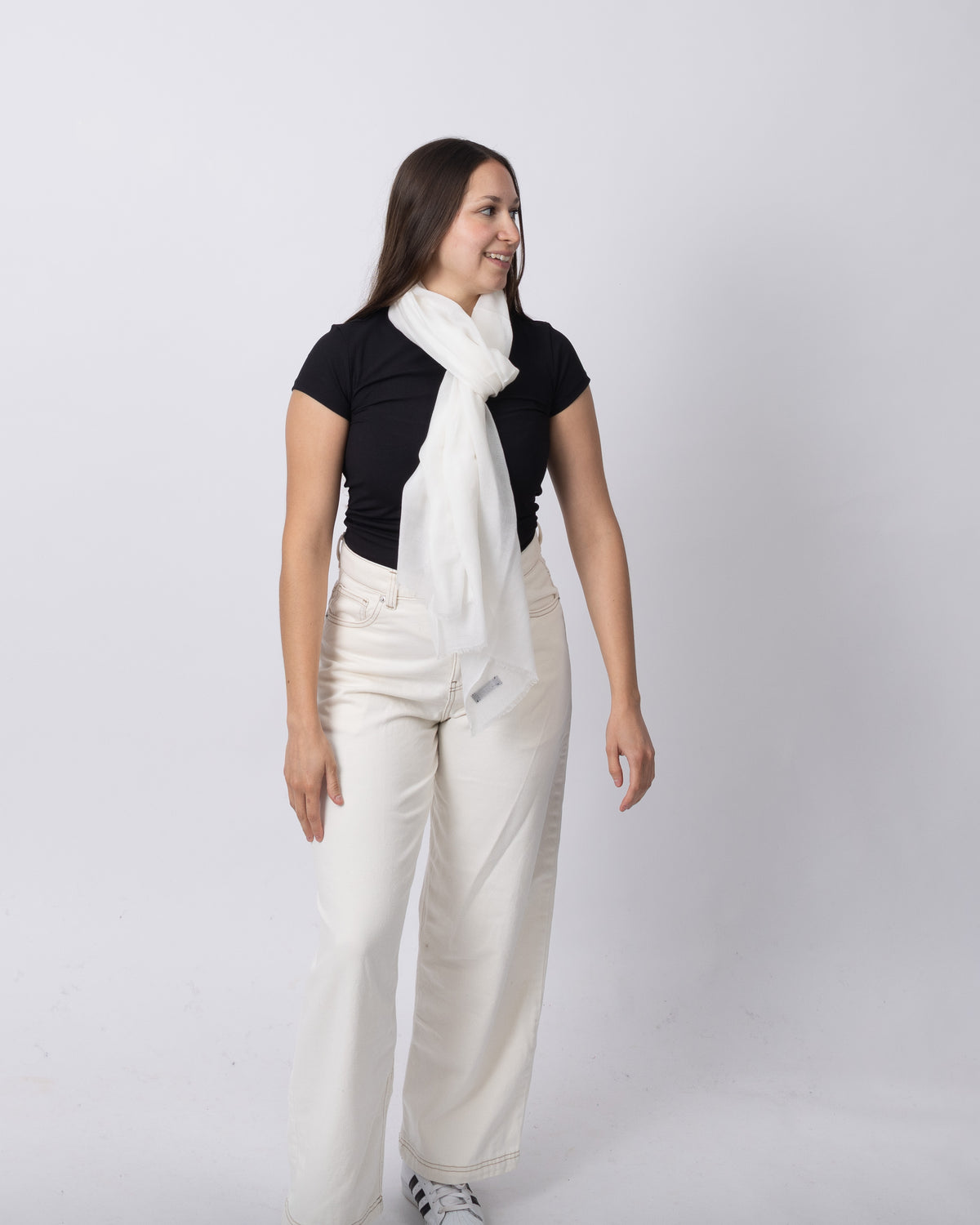 White Cashmere Scarf