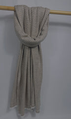 Herringbone Cashmere Scarf – 100% Cashmere