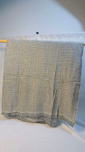Black and ivory check 100% cashmere blanket by PH Cashmere